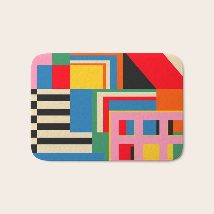 Sunset Cityscape Bath Mat Gallery Image 1
