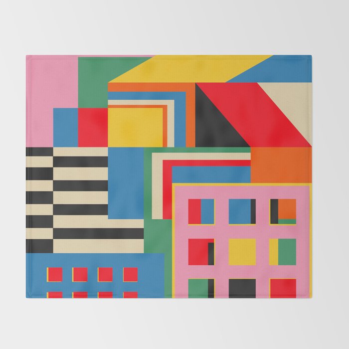 Sunset Cityscape Throw Blanket Gallery Image 2