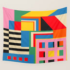 Sunset Cityscape Wall Tapestry Gallery Image 4
