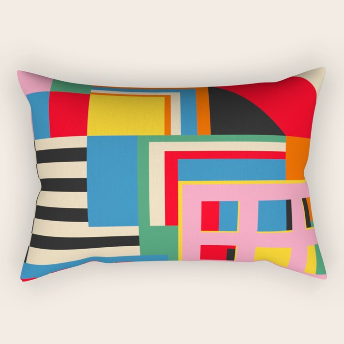 Sunset Cityscape Rectangular Pillow Gallery Image 2