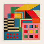 Sunset Cityscape Wood Wall Art Gallery Image 1