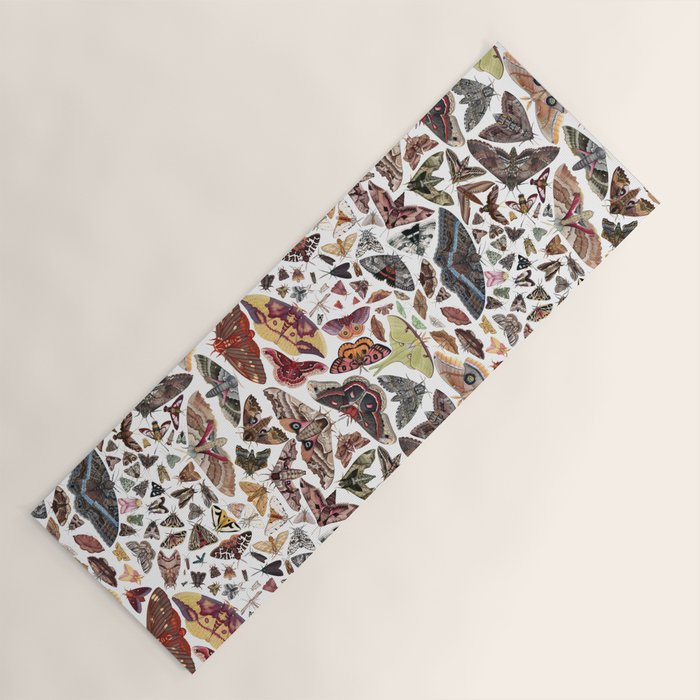Moths of North America Pattern Yoga Mat Gallery Image 1