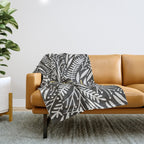Pardon My French - Gold on Black Throw Blanket Gallery Image 1