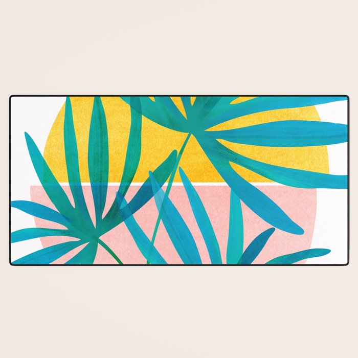 Mid Century Palms Desk Mat Gallery Image 3