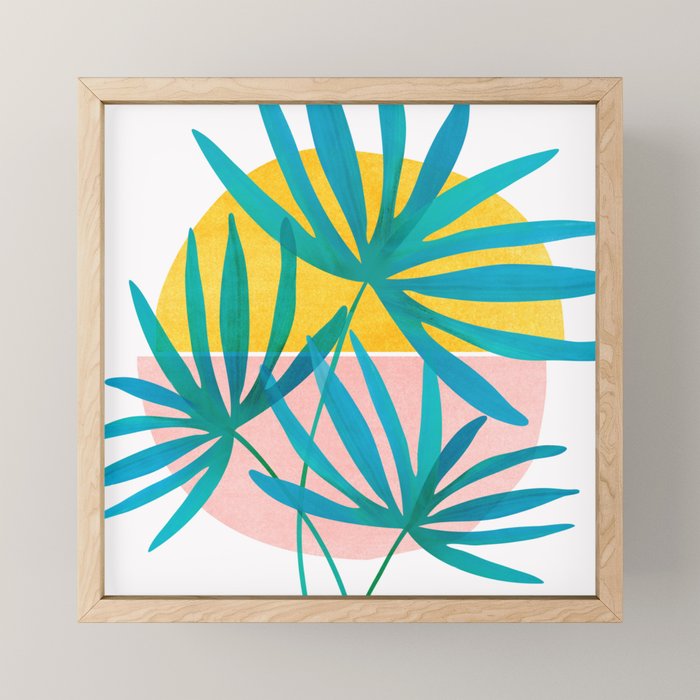 Mid Century Palms Mini Art Print Gallery Image 1