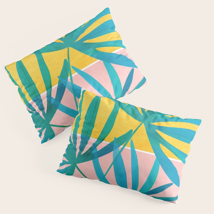 Mid Century Palms Pillow Sham Gallery Image 1