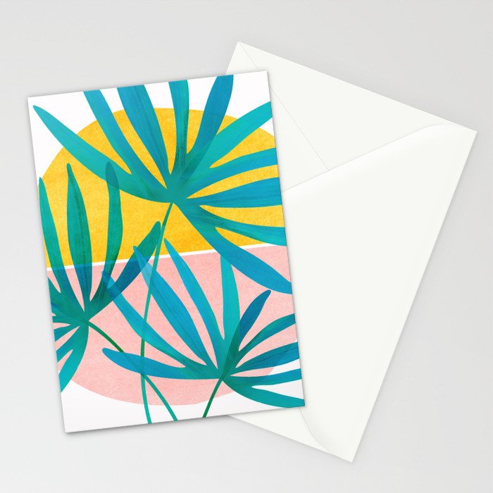 Mid Century Palms Stationery Card Gallery Image 2