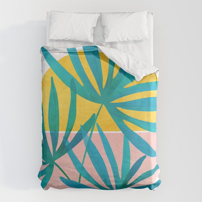 Mid Century Palms Duvet Cover Gallery Image 6