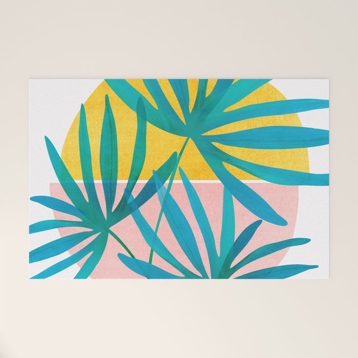 Mid Century Palms Welcome Mat Gallery Image 1