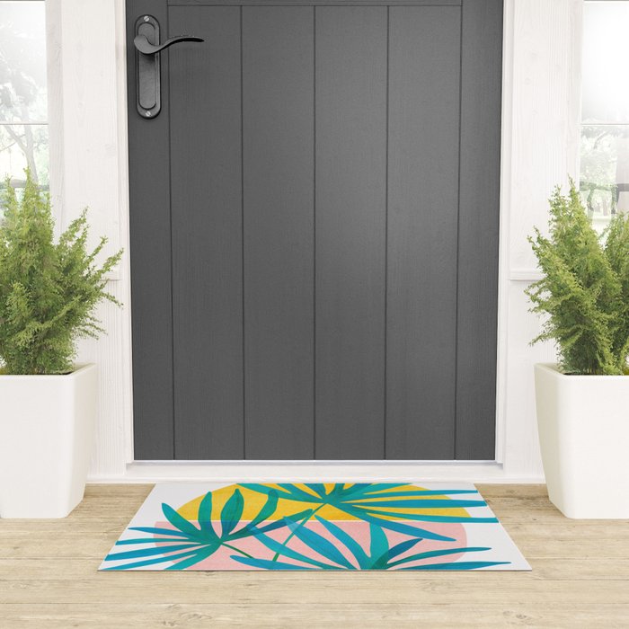 Mid Century Palms Welcome Mat Gallery Image 3