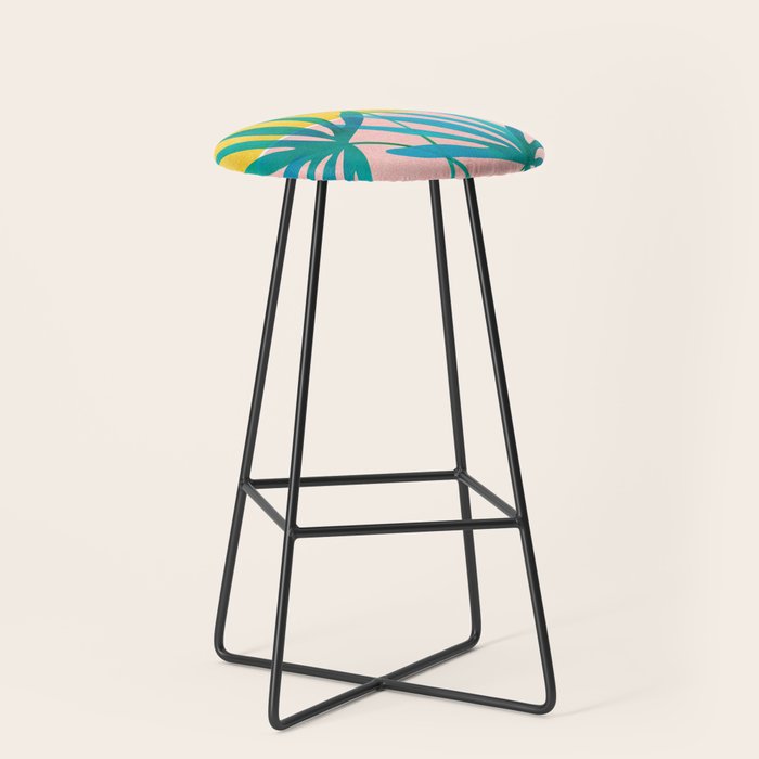 Mid Century Palms Stool Gallery Image 1