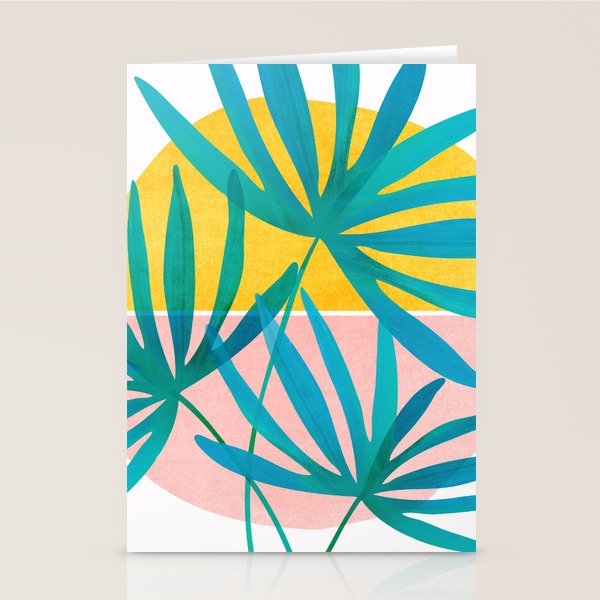 Mid Century Palms Stationery Card Gallery Image 2