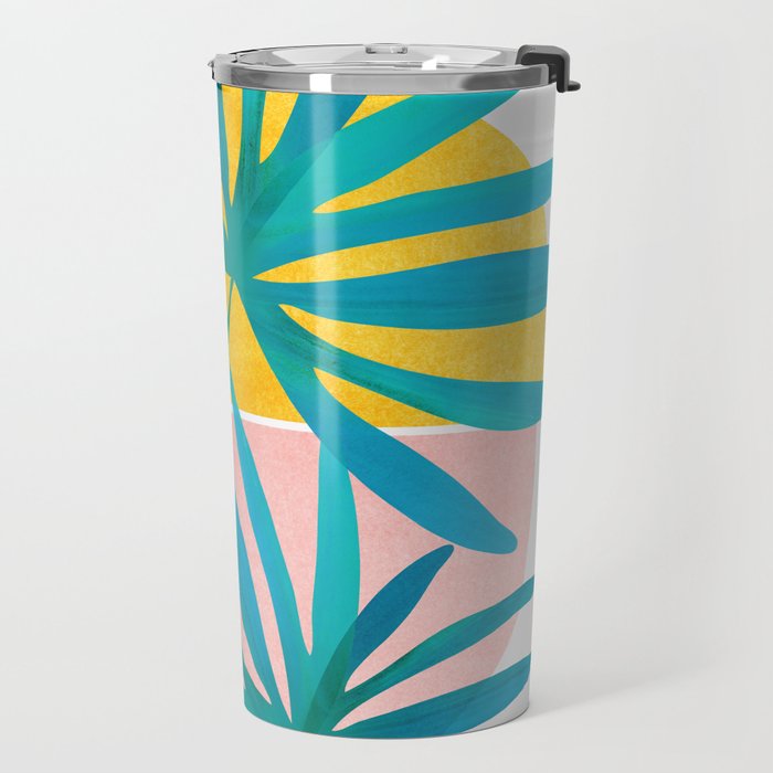 Mid Century Palms Travel Mug Gallery Image 2
