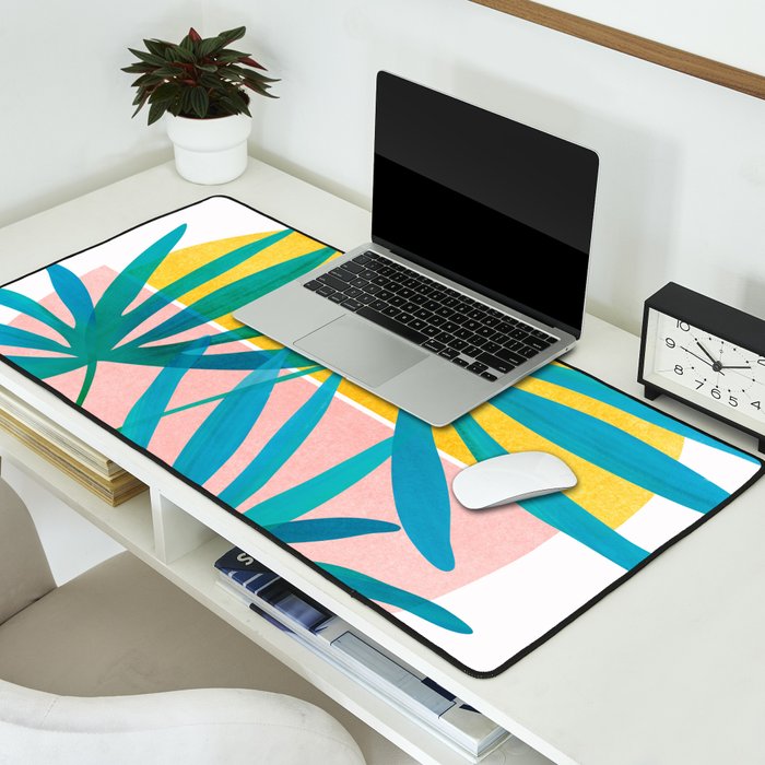 Mid Century Palms Desk Mat Gallery Image 2