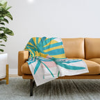 Mid Century Palms Throw Blanket Gallery Image 1