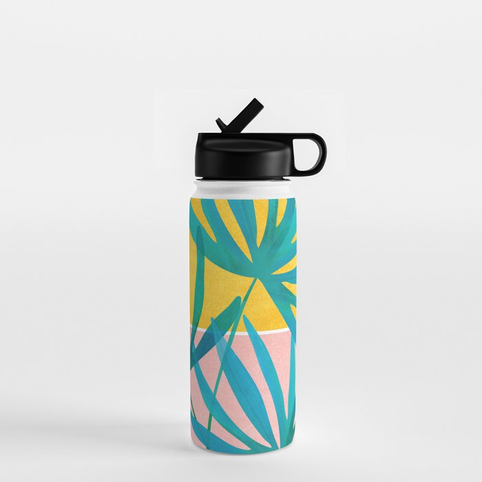 Mid Century Palms Water Bottle Gallery Image 1