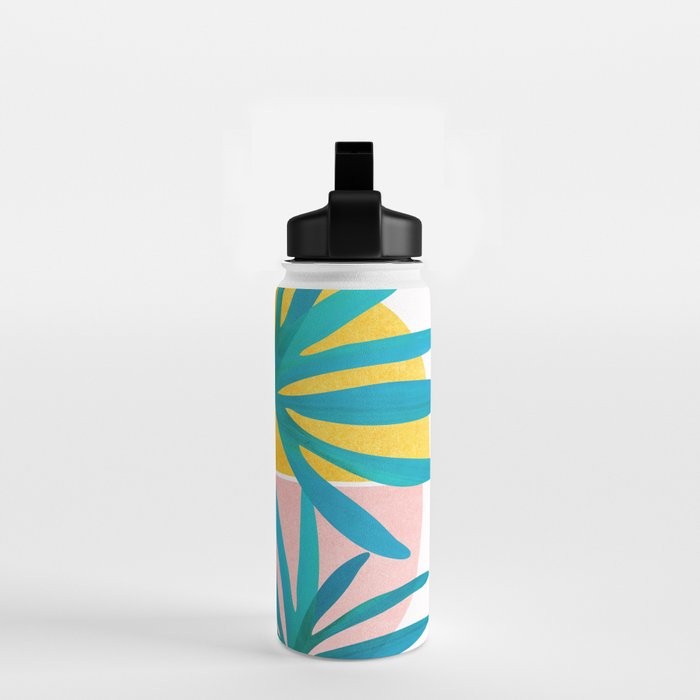 Mid Century Palms Water Bottle Gallery Image 2