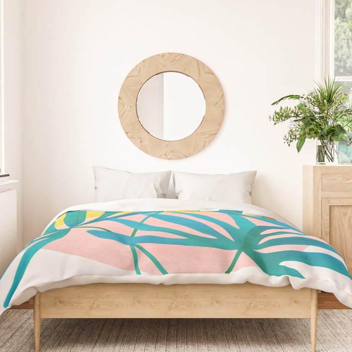 Mid Century Palms Duvet Cover Gallery Image 3