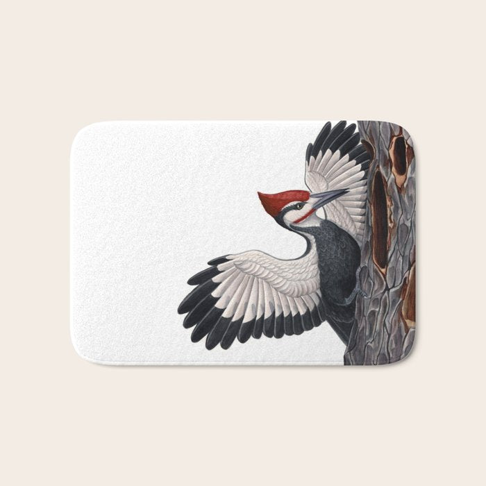 Pileated Woodpecker Bath Mat Gallery Image 1