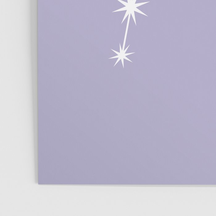 Aquarius Zodiac Star Constellation Line Art Pastel Lavender Poster Gallery Image 3