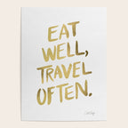 Eat Well Travel Often on Gold Poster Gallery Image 4