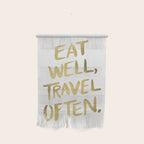 Eat Well Travel Often on Gold Wall Hanging Gallery Image 1