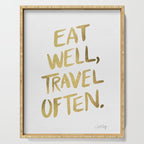 Eat Well Travel Often on Gold Serving Tray Gallery Image 1