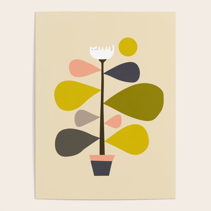 Flower Cat Plants Poster Gallery Image 1