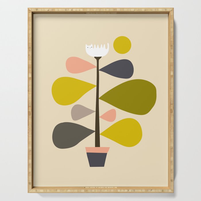 Flower Cat Plants Serving Tray Gallery Image 1
