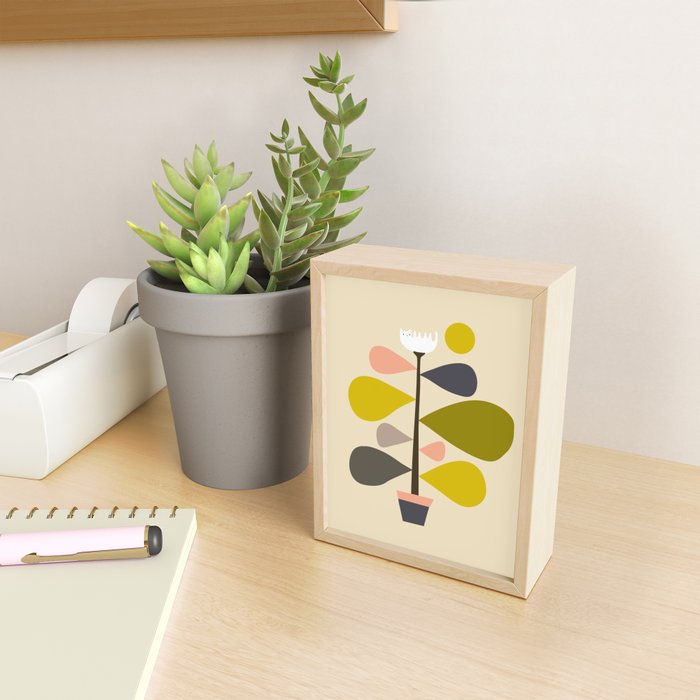 Flower Cat Plants Mini Art Print Gallery Image 2