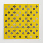 Polka Proton Yellow Wood Wall Art Gallery Image 1