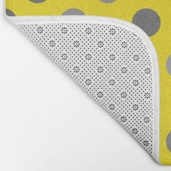 Polka Proton Yellow Bath Mat Gallery Image 2