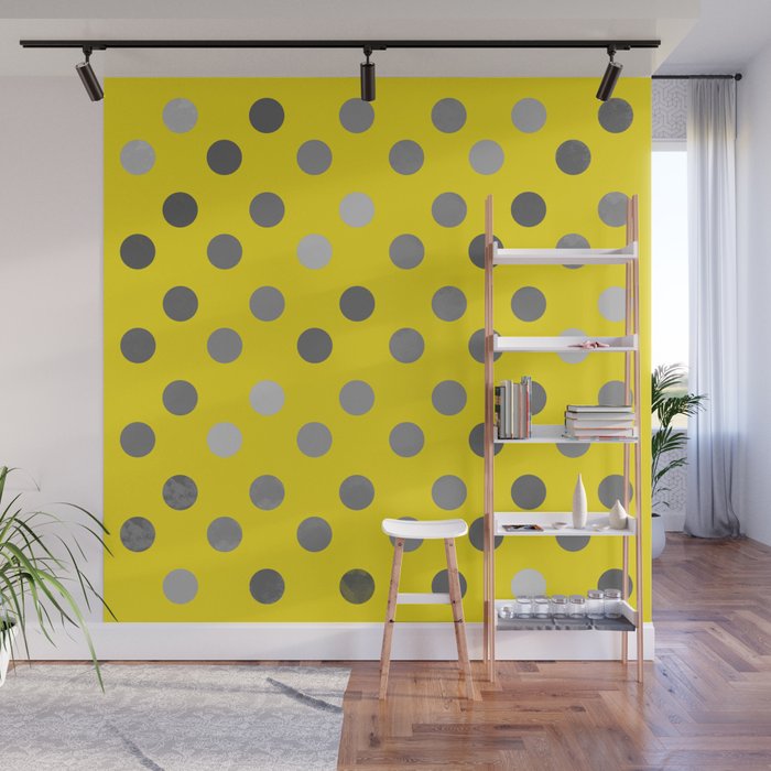 Polka Proton Yellow Wall Mural Gallery Image 1