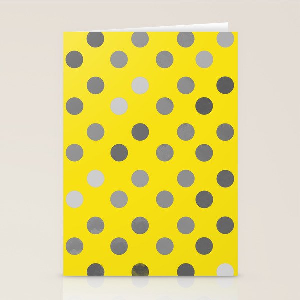 Polka Proton Yellow Stationery Card Gallery Image 1