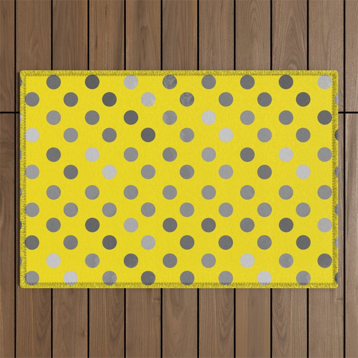 Polka Proton Yellow Outdoor Rug Gallery Image 1
