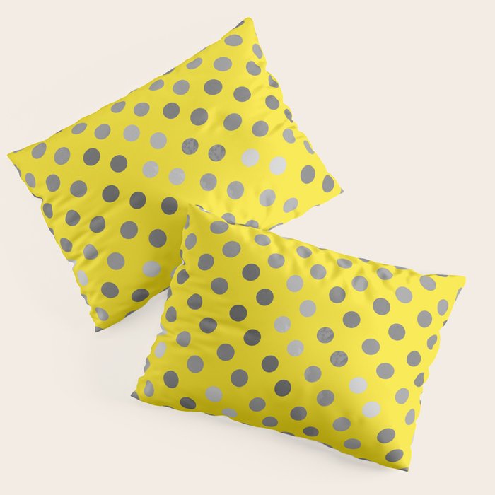 Polka Proton Yellow Pillow Sham Gallery Image 1