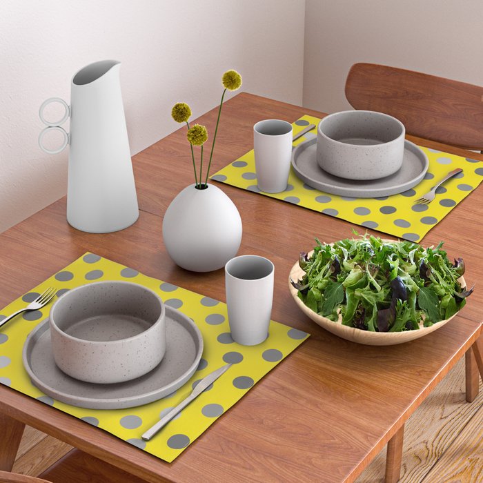 Polka Proton Yellow Placemat Gallery Image 2