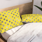 Polka Proton Yellow Pillow Sham Gallery Image 2