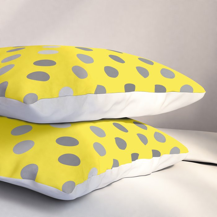 Polka Proton Yellow Pillow Sham Gallery Image 3
