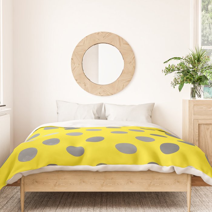 Polka Proton Yellow Duvet Cover Gallery Image 3