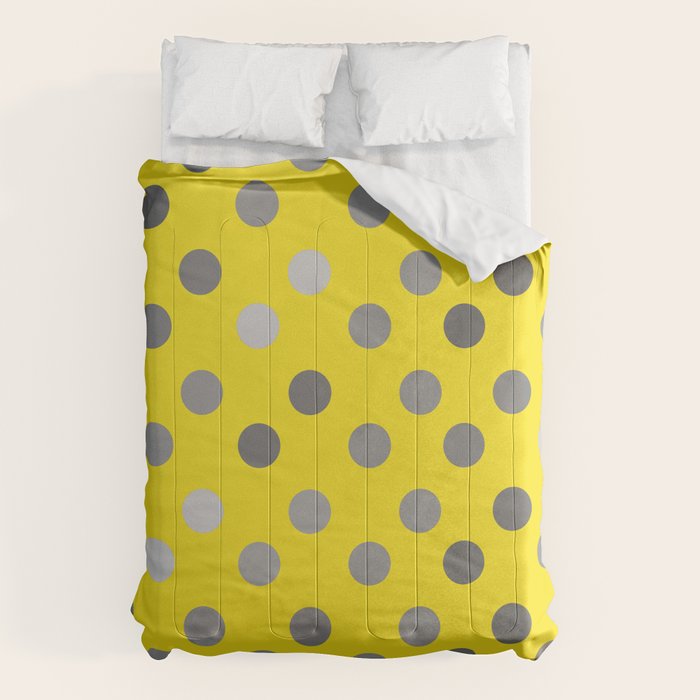 Polka Proton Yellow Comforter Gallery Image 1