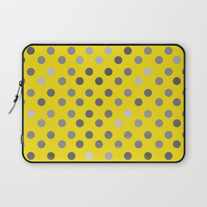Polka Proton Yellow Laptop Sleeve Gallery Image 1