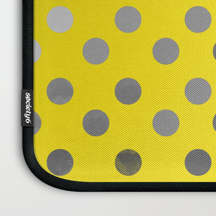 Polka Proton Yellow Laptop Sleeve Gallery Image 3