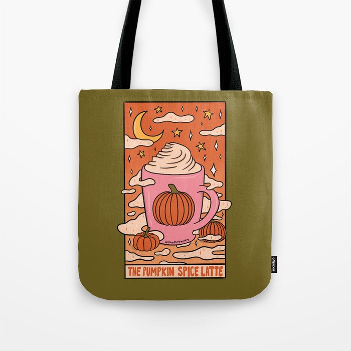 Pumpkin Spice Tarot Card Tote Bag Gallery Image 1