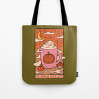 Pumpkin Spice Tarot Card Tote Bag Gallery Image 1
