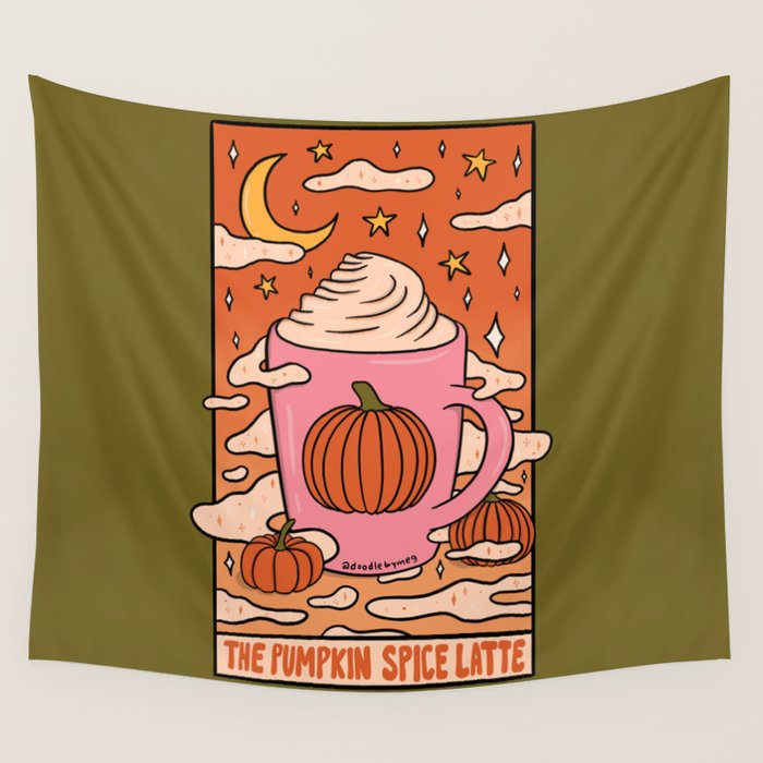 Pumpkin Spice Tarot Card Wall Tapestry Gallery Image 4