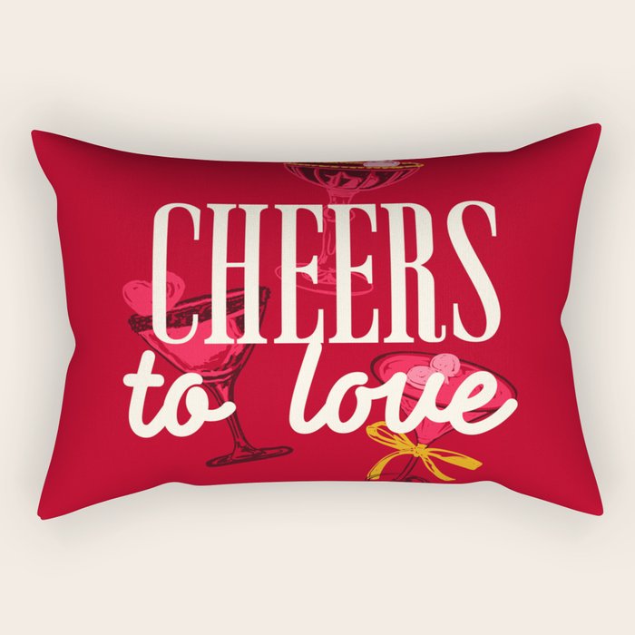 Cheers to Love Rectangular Pillow Gallery Image 1