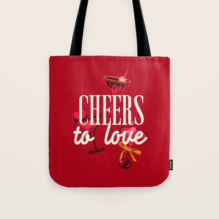 Cheers to Love Tote Bag Gallery Image 1
