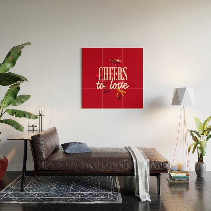 Cheers to Love Wood Wall Art Gallery Image 2