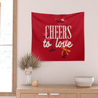Cheers to Love Wall Tapestry Gallery Image 2